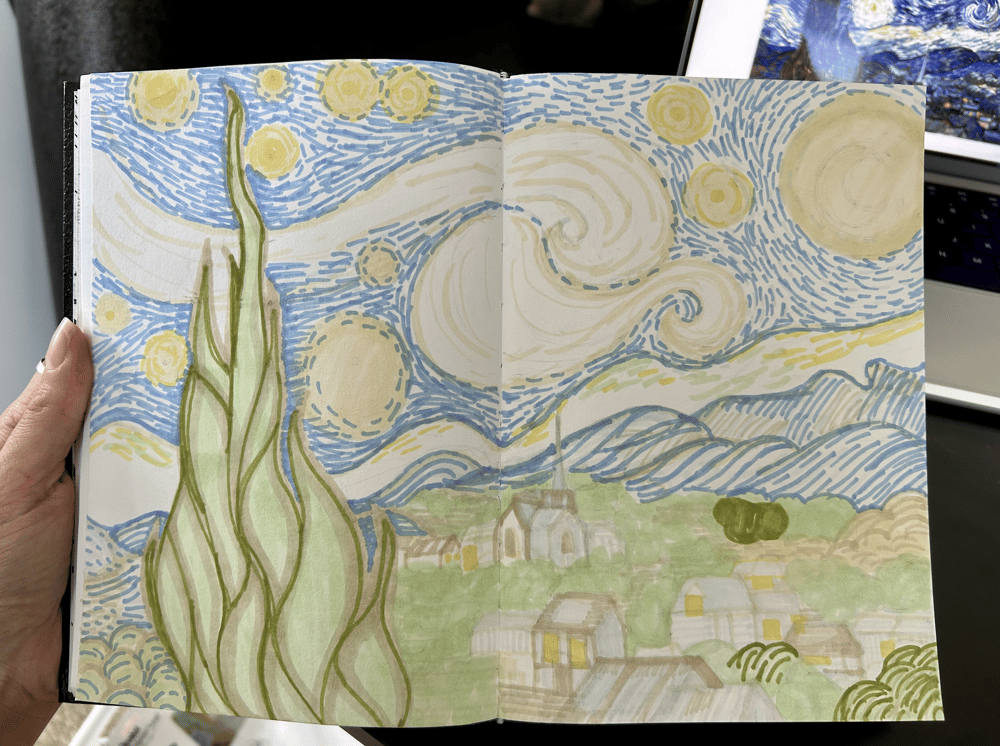Van Gogh's STARRY NIGHT with Markers! - image 4 - student project