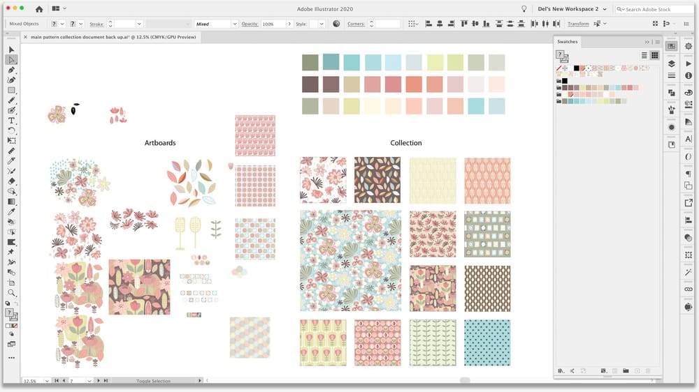 Layered Brush Strokes Pattern - image 1 - student project