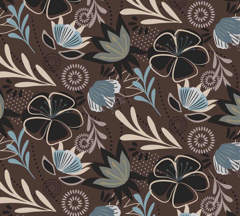 Floral Toss Pattern - image 2 - student project