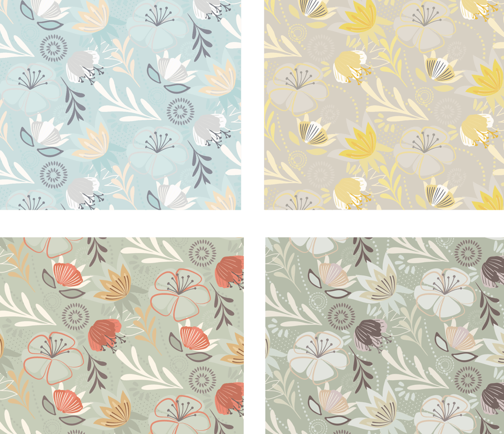 Floral Toss Pattern - image 1 - student project
