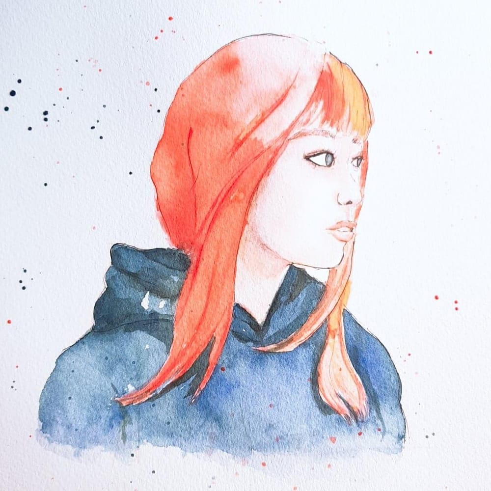 Watercolor Portrait - image 2 - student project