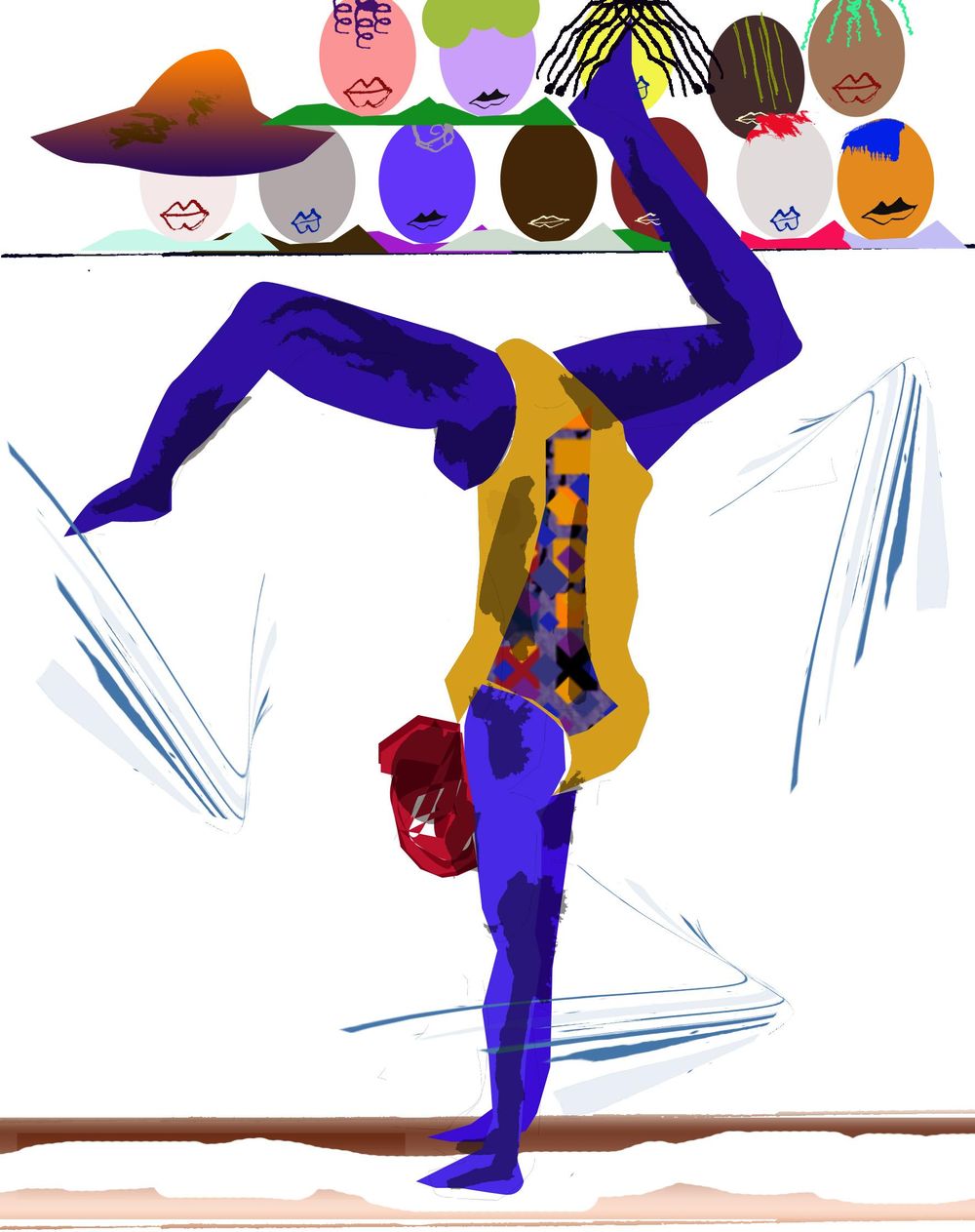 Colorful bodied gymnast by Afua - image 1 - student project