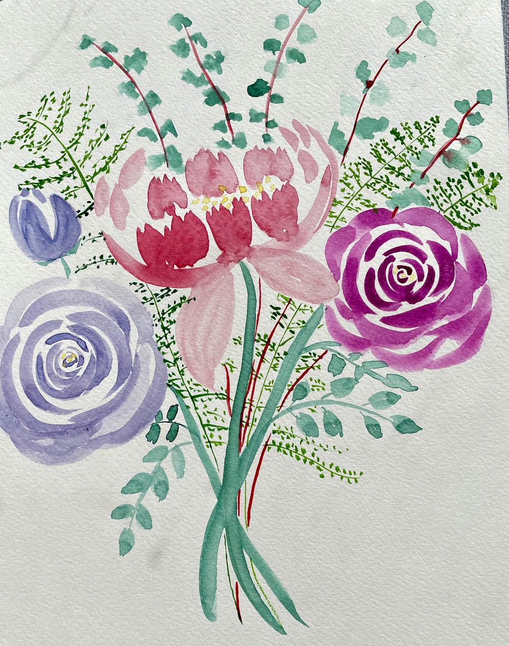 Enjoyable loose florals - image 2 - student project