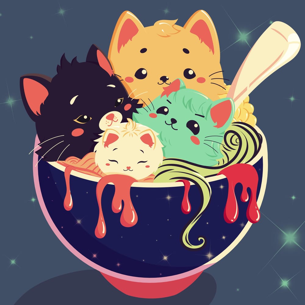 Cat Ramen Bowl - image 1 - student project