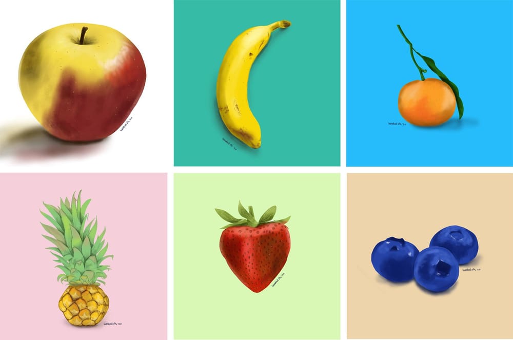 Drawing fruits and nuts for 30 days - image 1 - student project