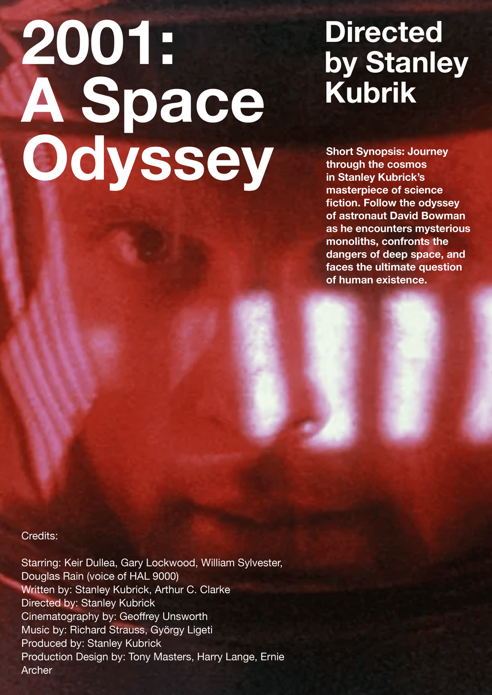 2001: SPACE ODYSSEY TYPOGRAPHIC POSTER + ALT VERSIONS - image 3 - student project