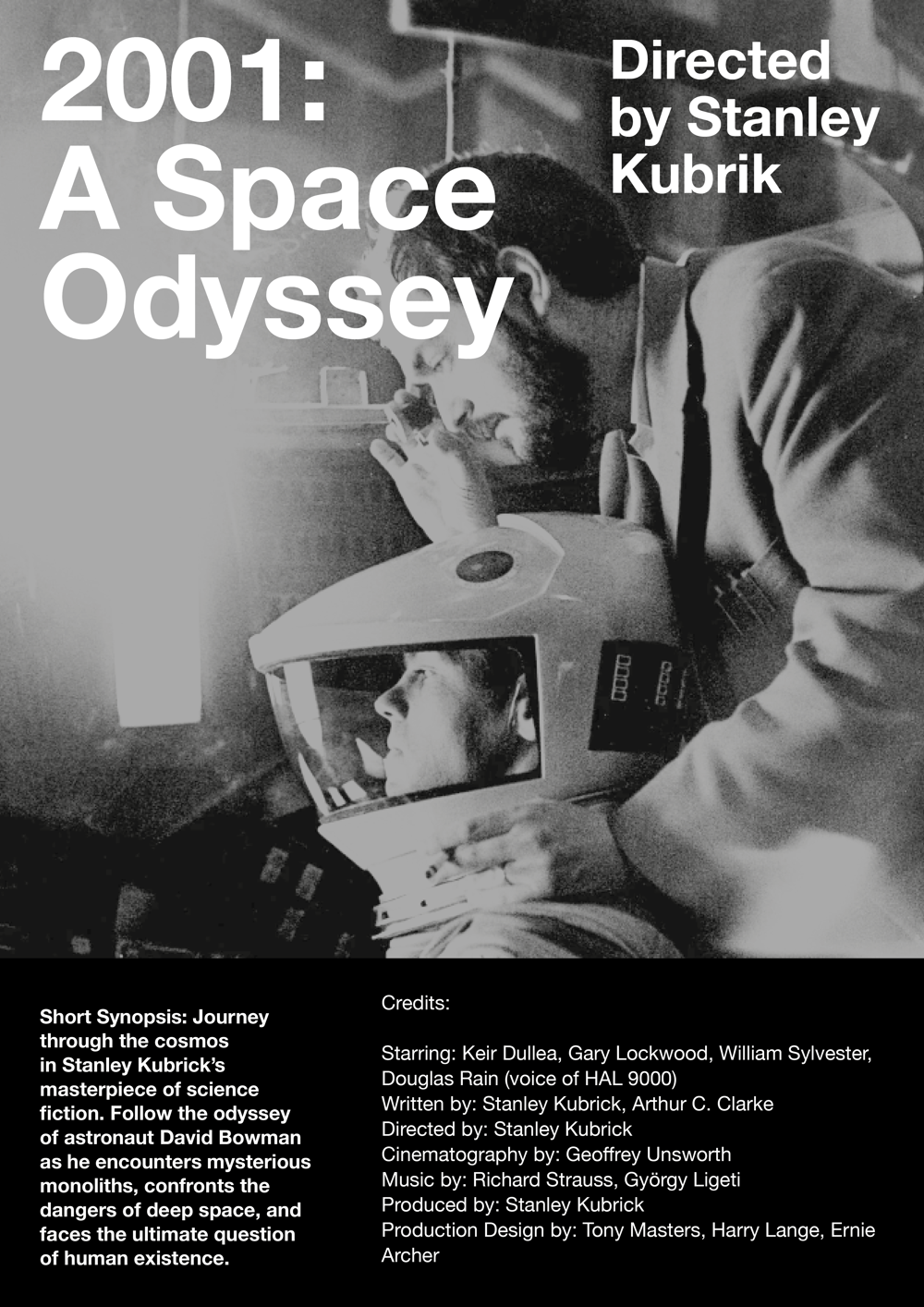 2001: SPACE ODYSSEY TYPOGRAPHIC POSTER + ALT VERSIONS - image 2 - student project