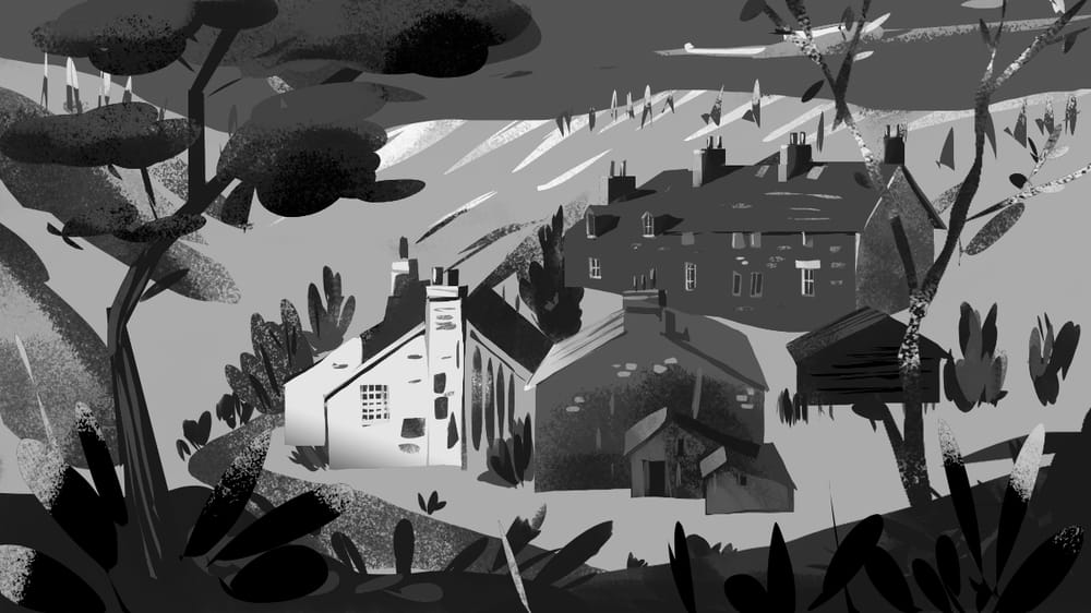 Old Cabin digital sketch - image 2 - student project