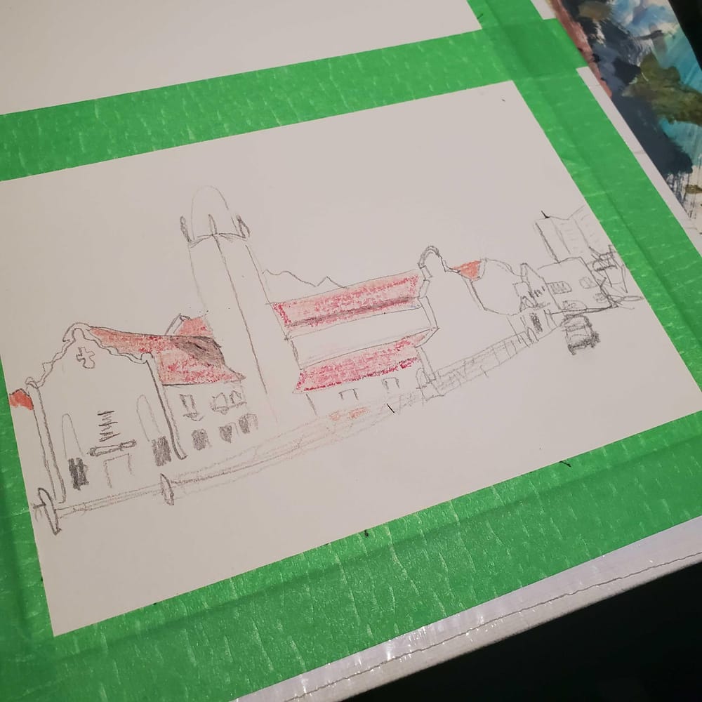 Mix Media Urban Sketching - image 4 - student project