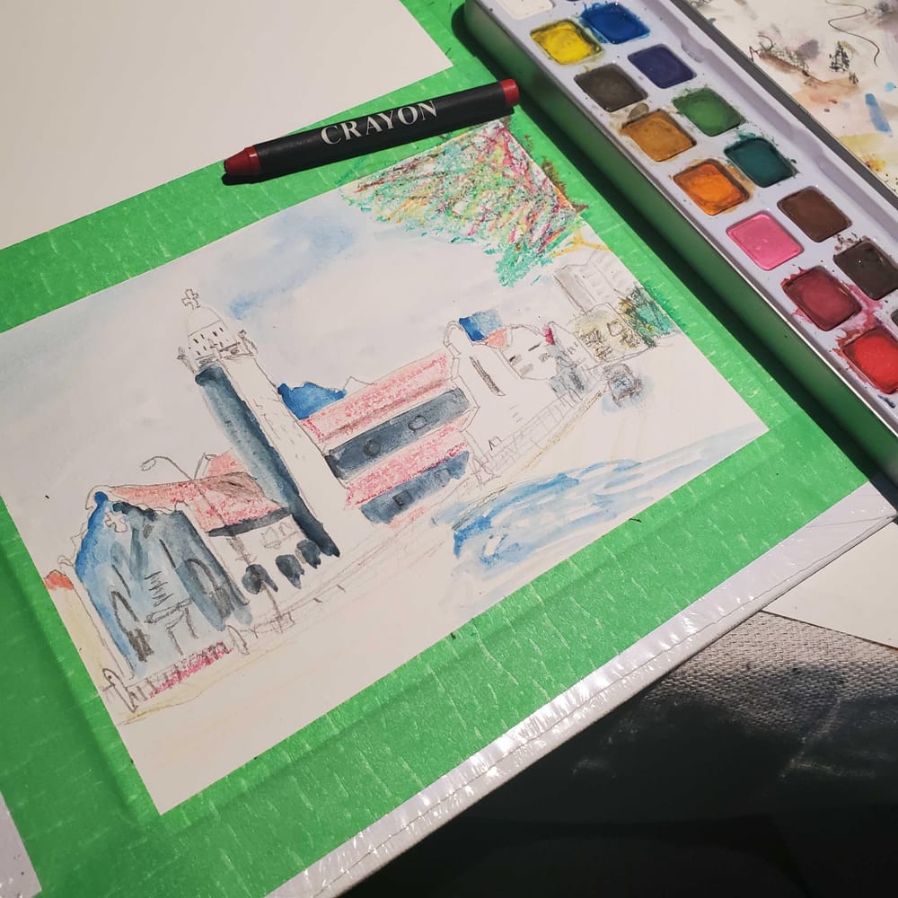 Mix Media Urban Sketching - image 5 - student project