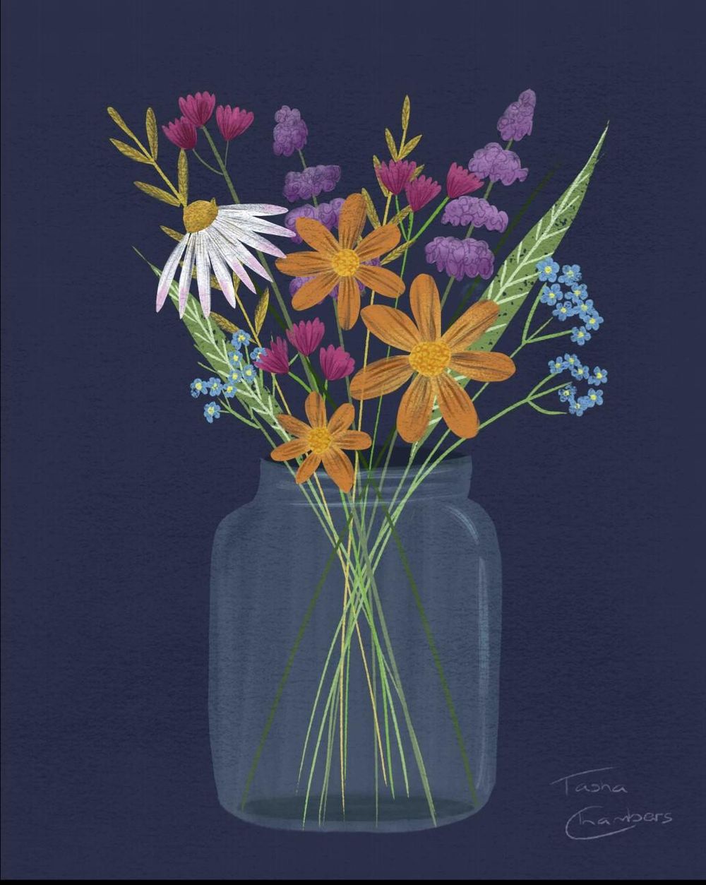 Jar of wildflowers - image 1 - student project