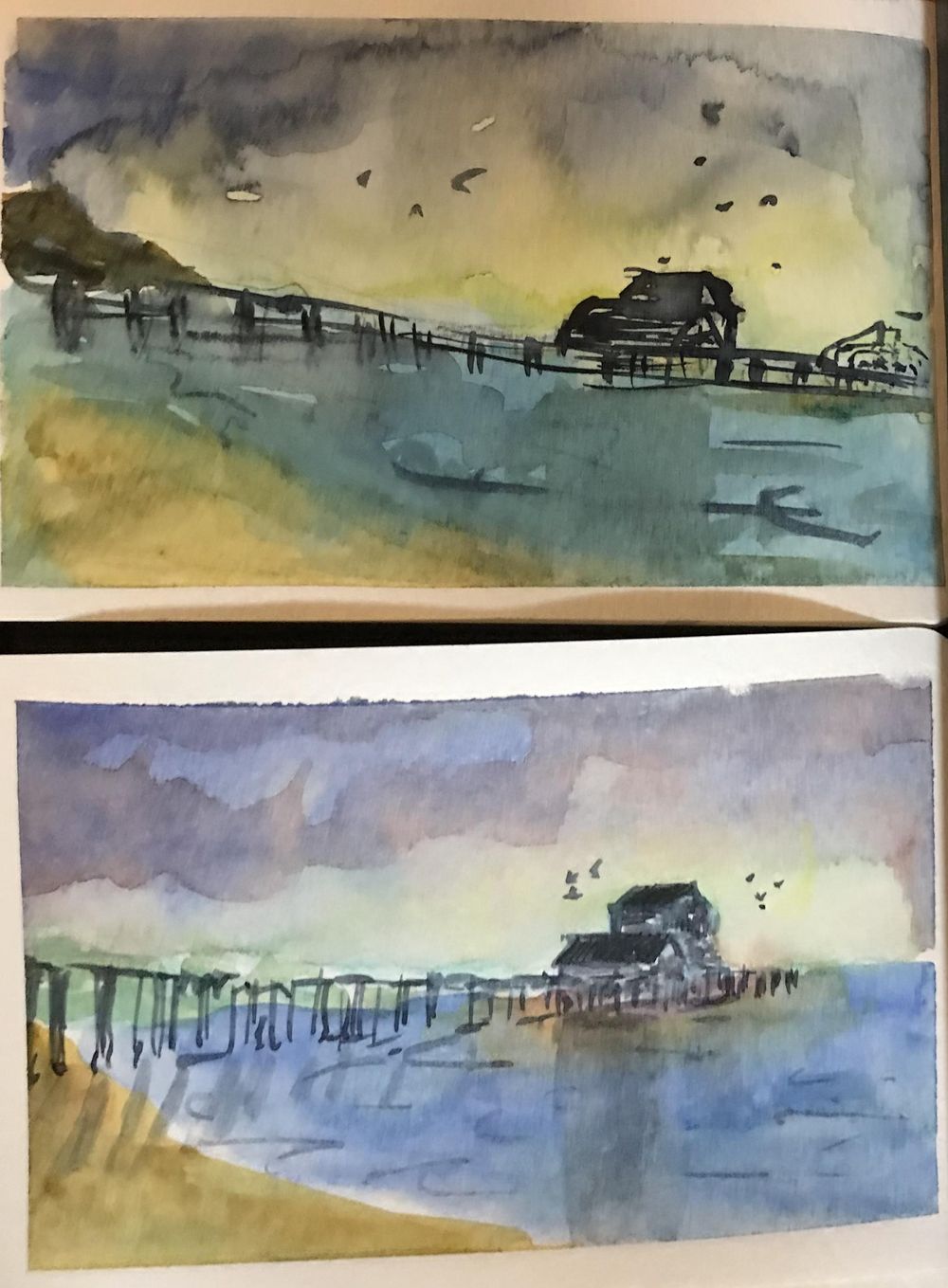 Watercolour landscapes - image 2 - student project