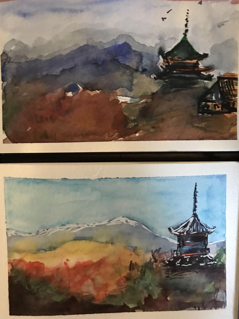Watercolour landscapes - image 3 - student project
