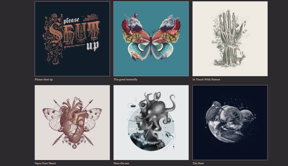 My threadless shop is all about collage - image 2 - student project