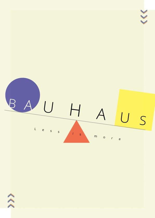Bauhaus themed poster - image 1 - student project