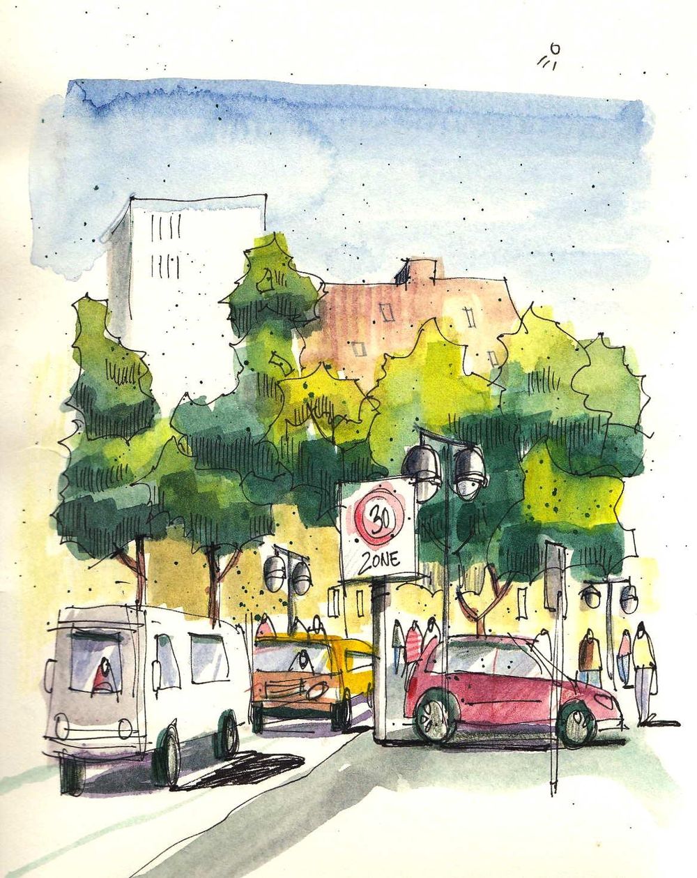 Trees and cars and lamps - image 2 - student project