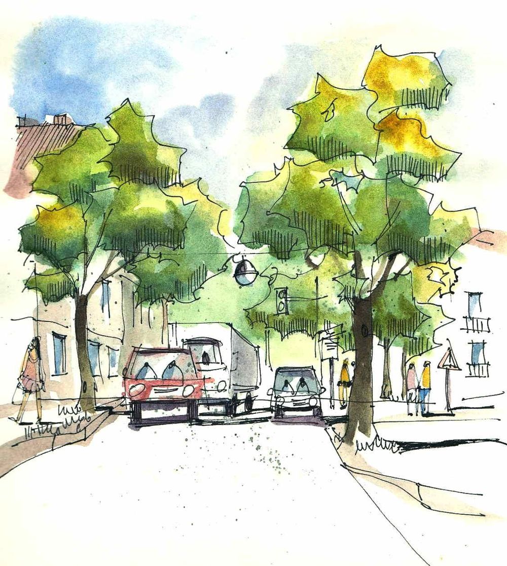 Trees and cars and lamps - image 1 - student project