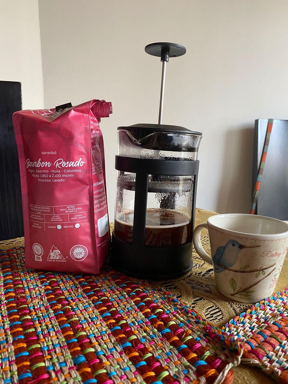 Test coffee bourbon rosado in french press - image 2 - student project