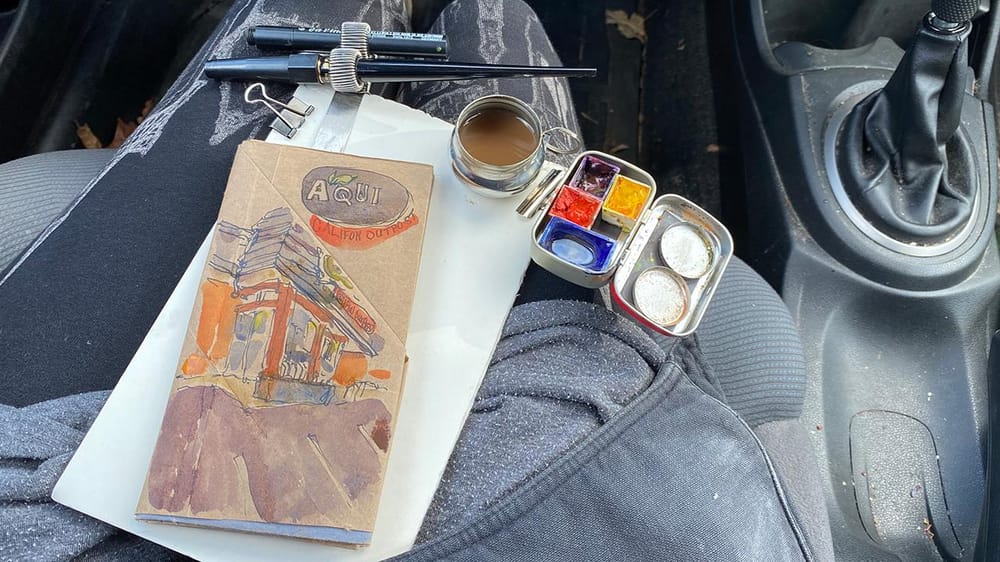 Sketching at Aqui, my local grocery store - image 1 - student project