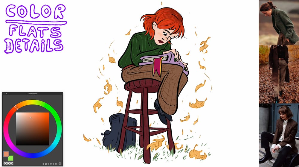 Claire and her books - image 10 - student project