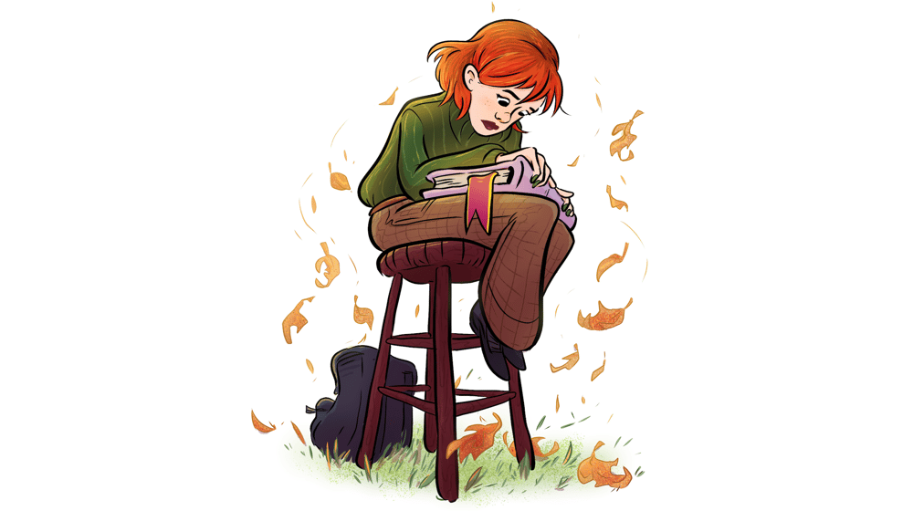 Claire and her books - image 11 - student project