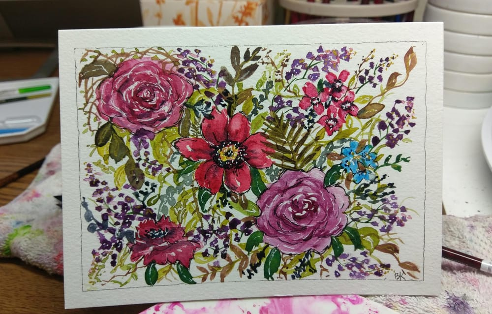 Watercolor Loose Florals - image 1 - student project