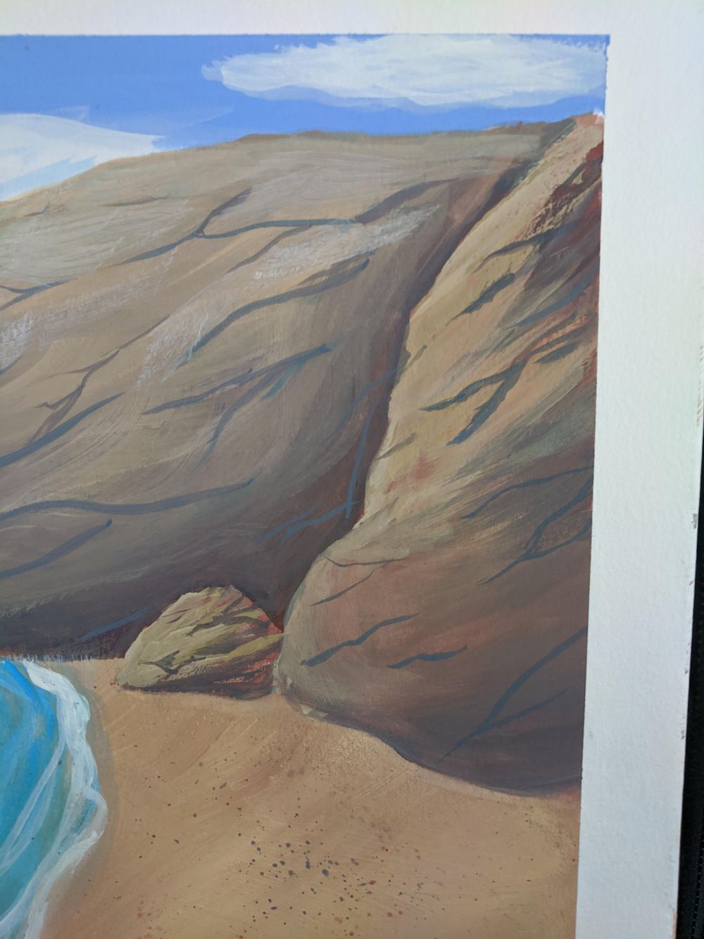Rocky Beach - Gouache - image 2 - student project