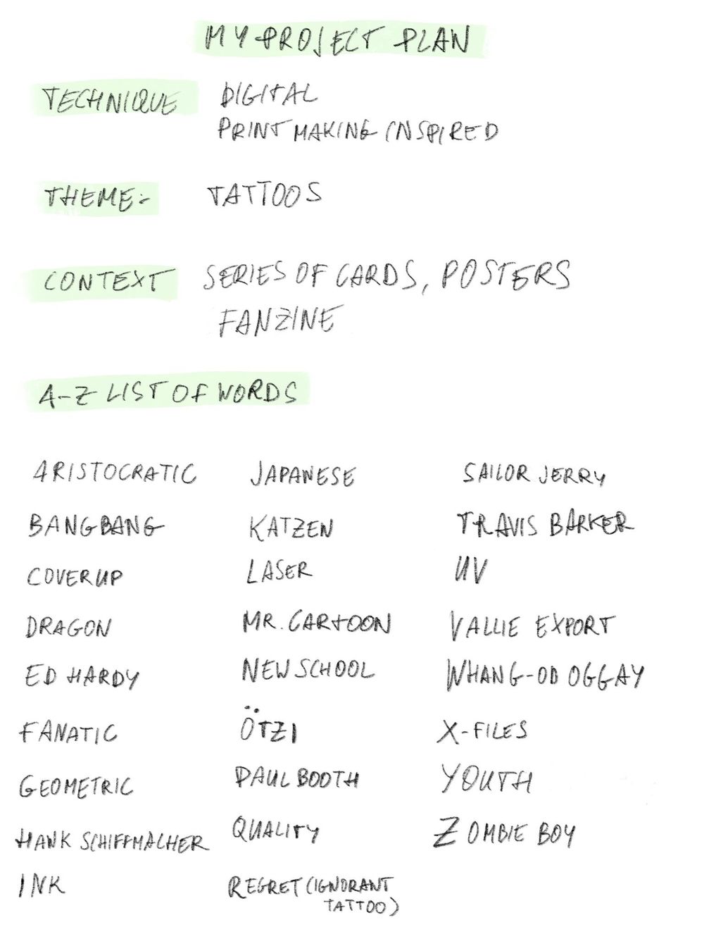 Style class project: 26 Tattoo Alphabet - image 5 - student project