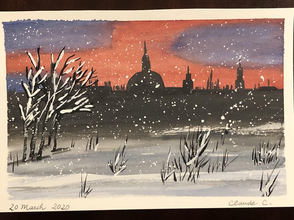Watercolor Winter Nights - image 1 - student project