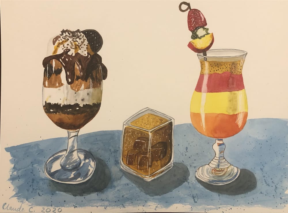 Food illustration: three appetizing drinks! - image 1 - student project