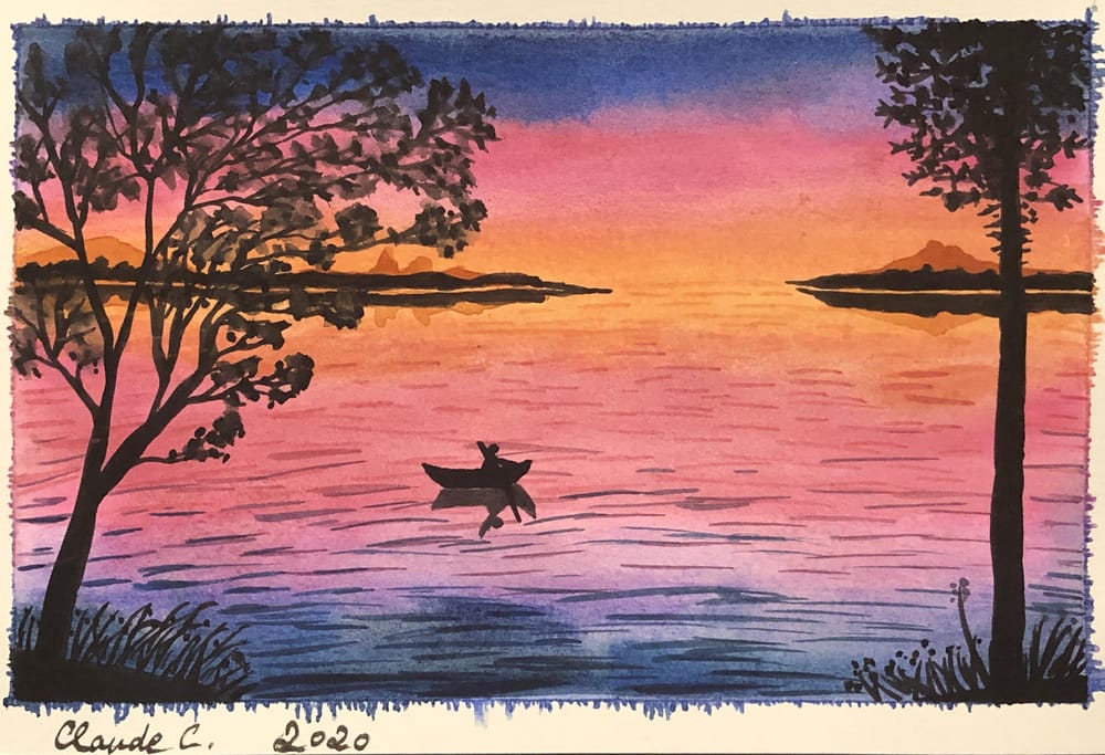 Three watercolor landscapes - image 3 - student project