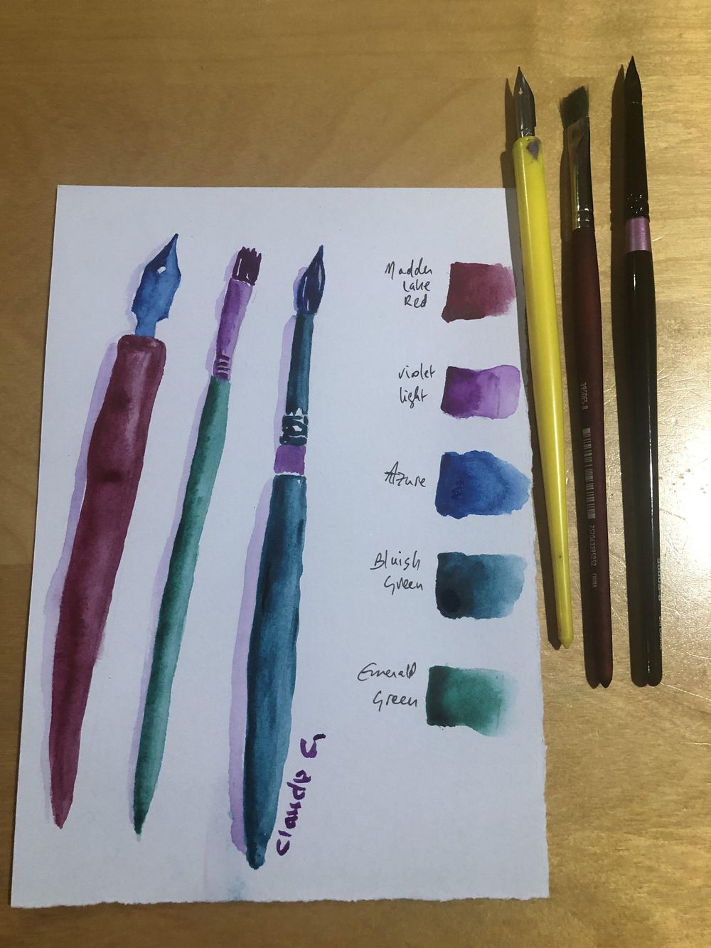 My art supplies in limited color palette - image 2 - student project