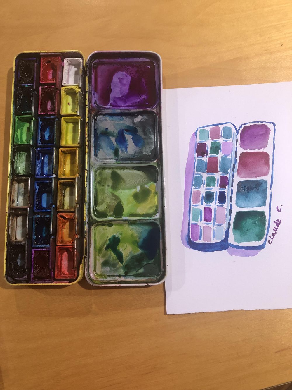 My art supplies in limited color palette - image 1 - student project