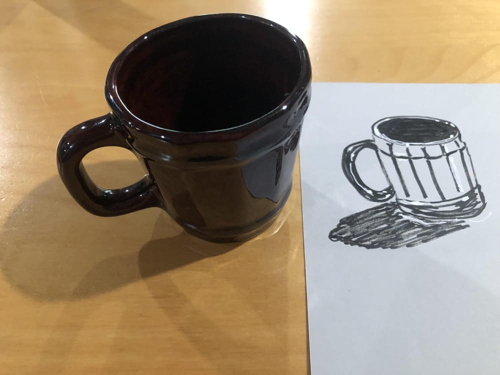 Value studies: black and white sketches on toned paper - image 9 - student project