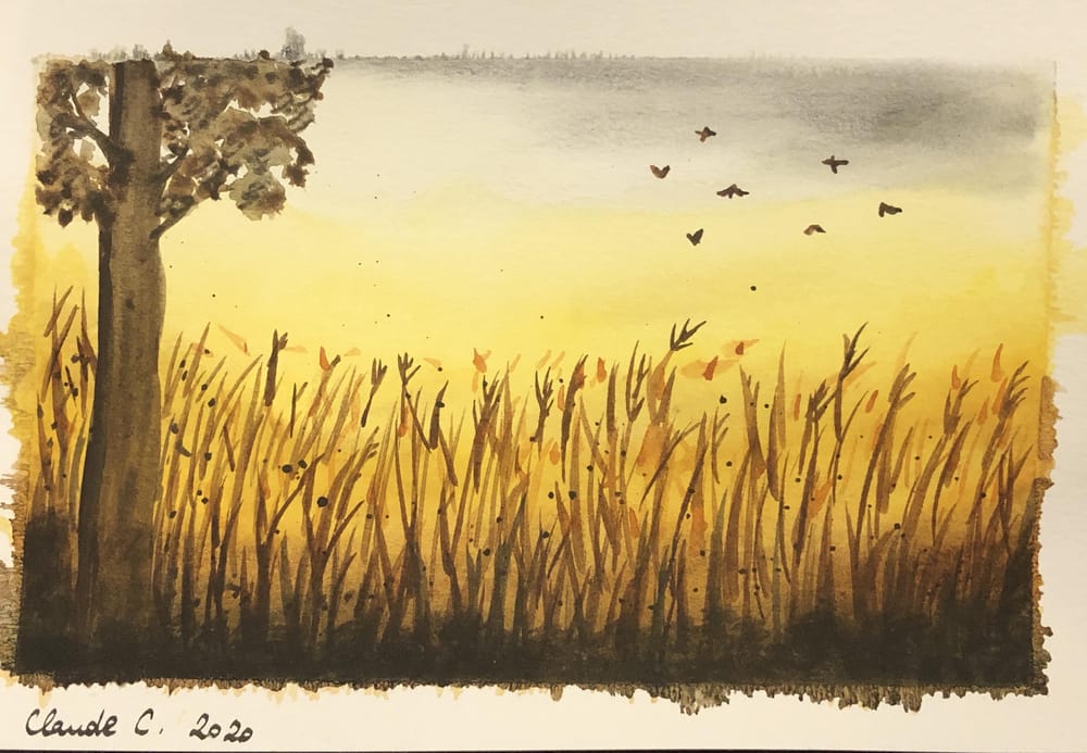 Three watercolor landscapes - image 2 - student project