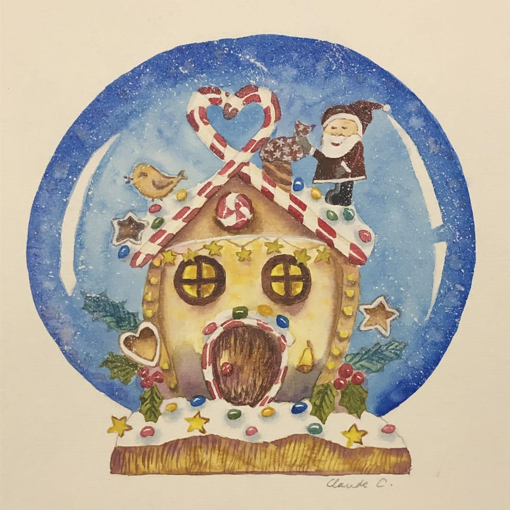 Gingerbread House in a Snow Globe! - image 1 - student project