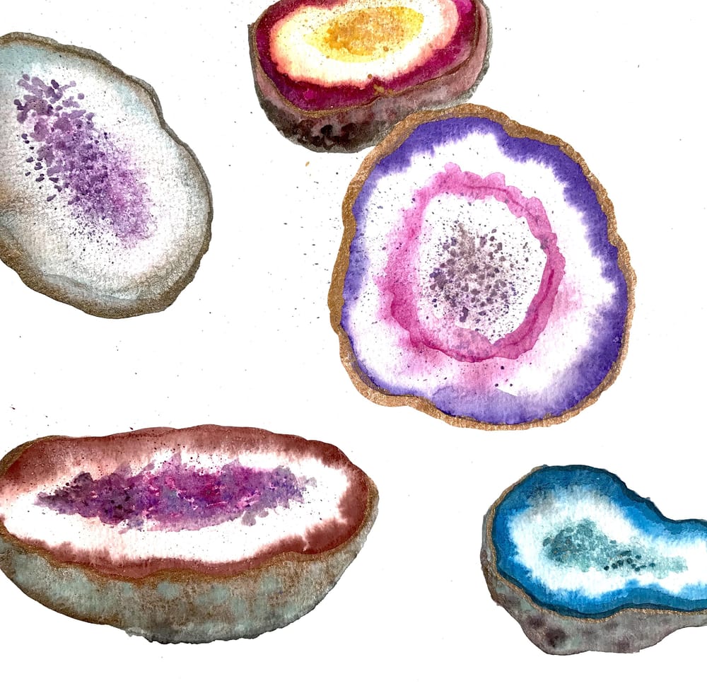 Geodes-Lindsey Starr @artisticisle.watercolor - image 2 - student project