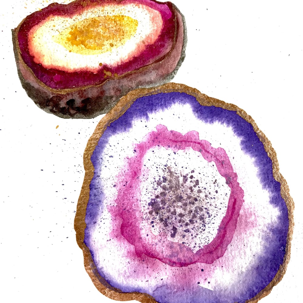 Geodes-Lindsey Starr @artisticisle.watercolor - image 1 - student project