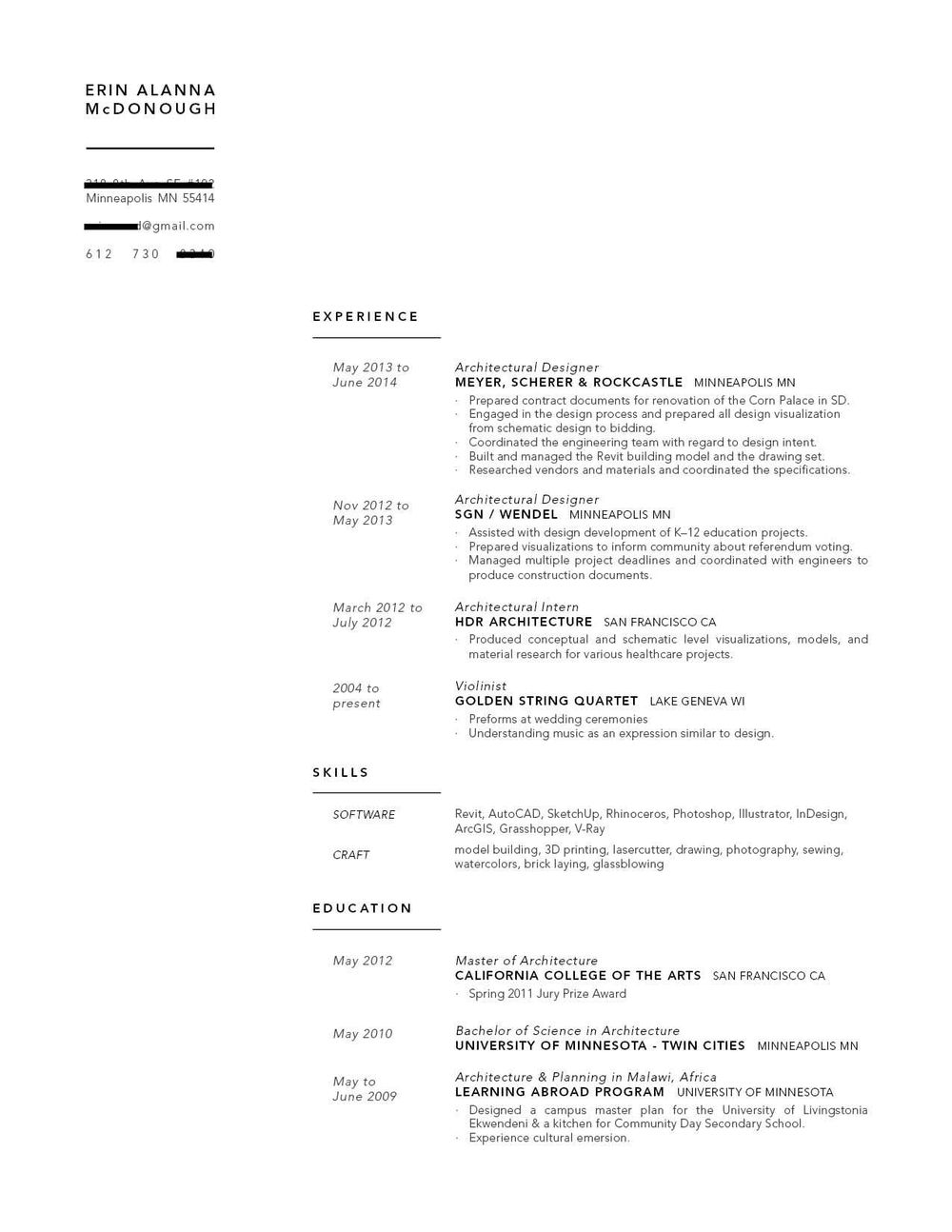 Resume Redesign 2014, 2017 - image 7 - student project