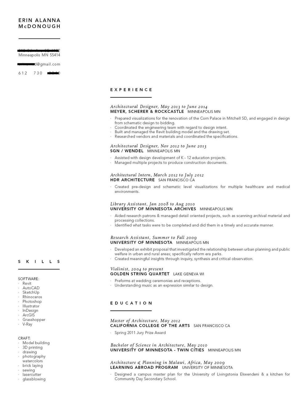 Resume Redesign 2014, 2017 - image 6 - student project