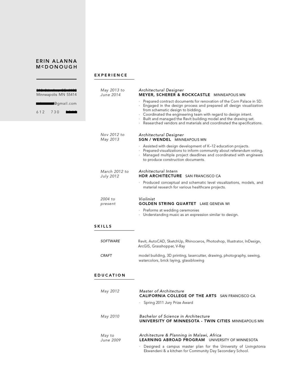 Resume Redesign 2014, 2017 - image 8 - student project