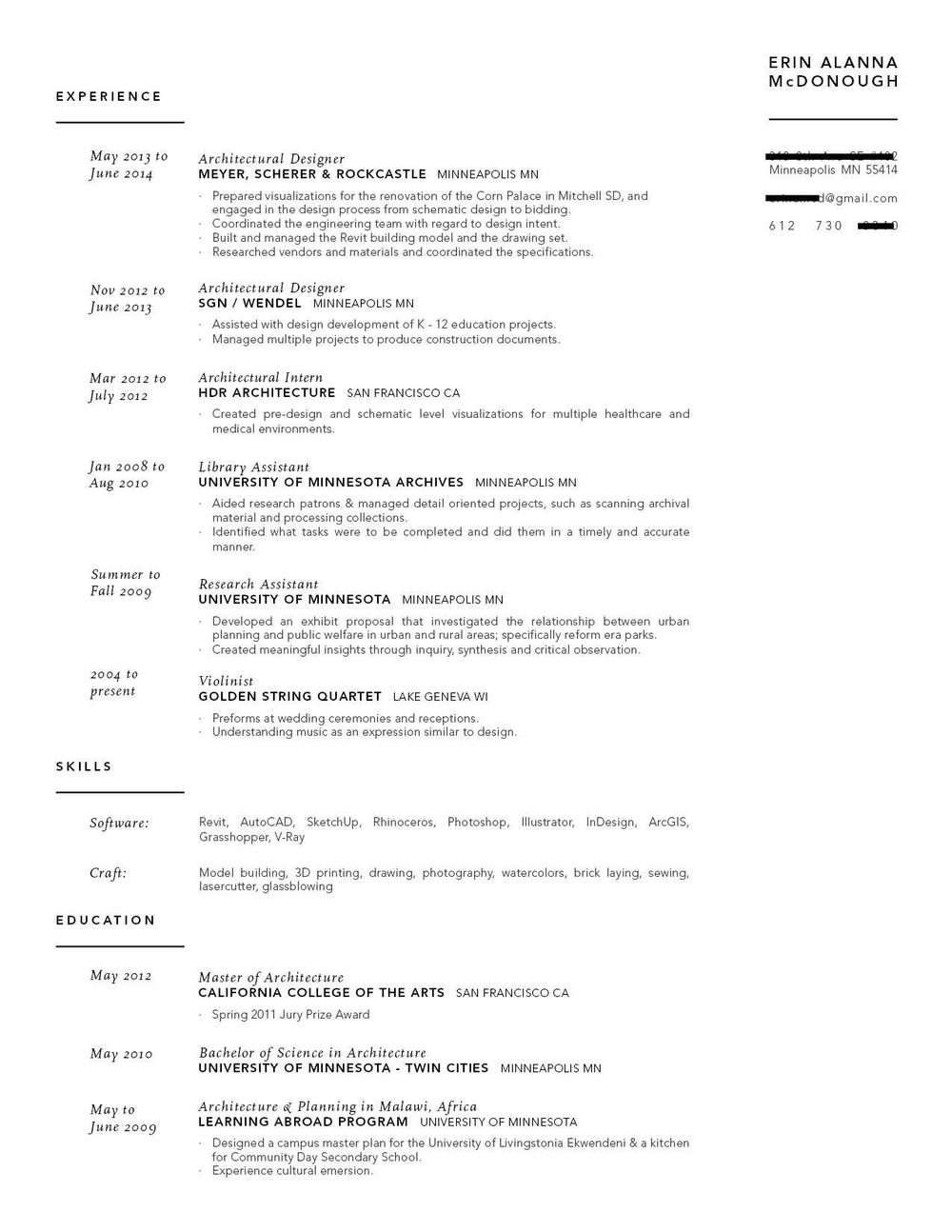 Resume Redesign 2014, 2017 - image 4 - student project