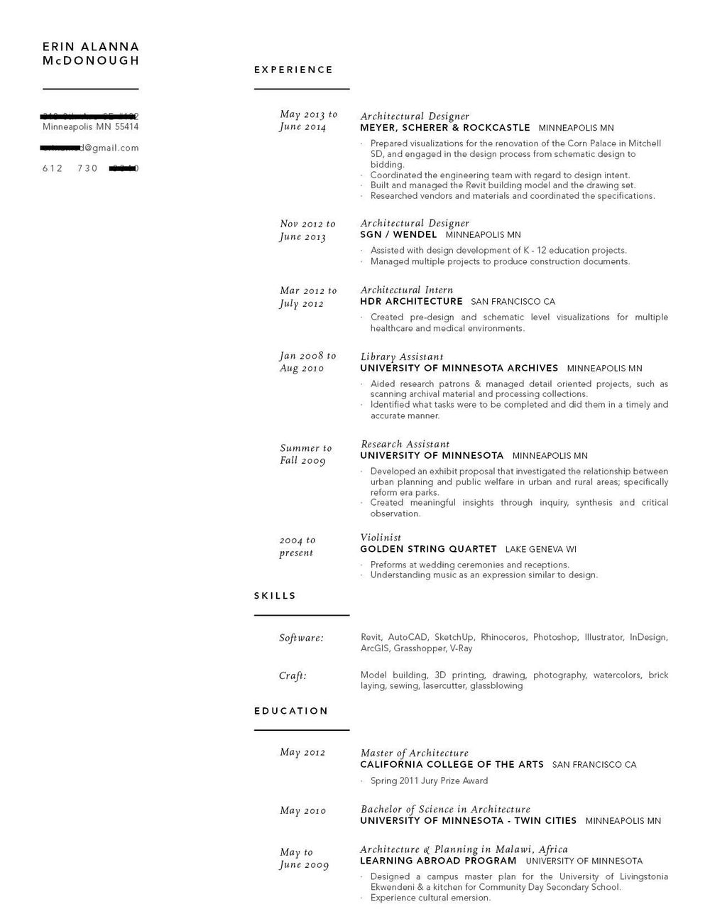 Resume Redesign 2014, 2017 - image 5 - student project