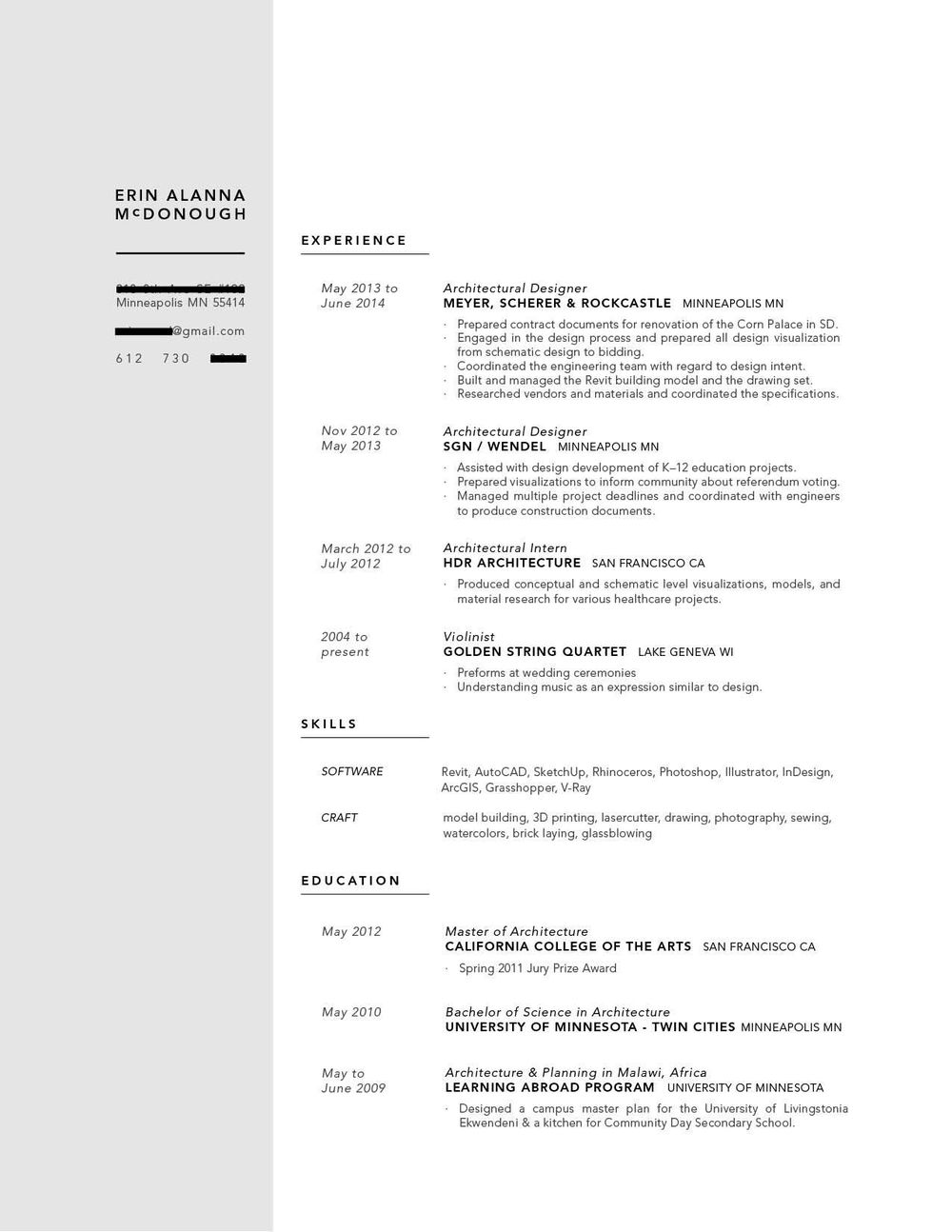 Resume Redesign 2014, 2017 - image 9 - student project
