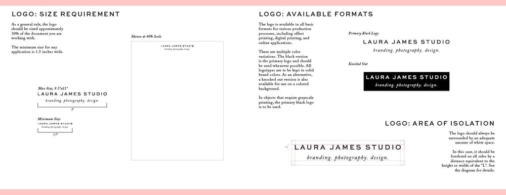 Laura James Studio Brand guide - image 6 - student project