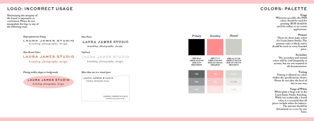 Laura James Studio Brand guide - image 8 - student project