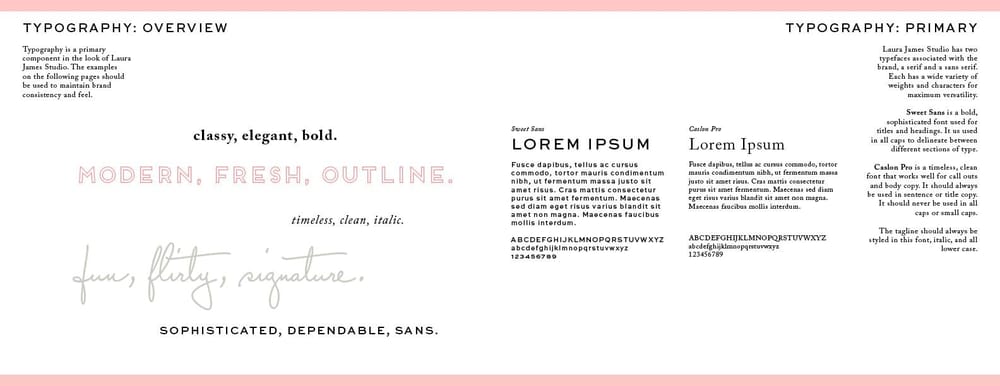 Laura James Studio Brand guide - image 9 - student project