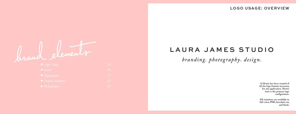 Laura James Studio Brand guide - image 5 - student project