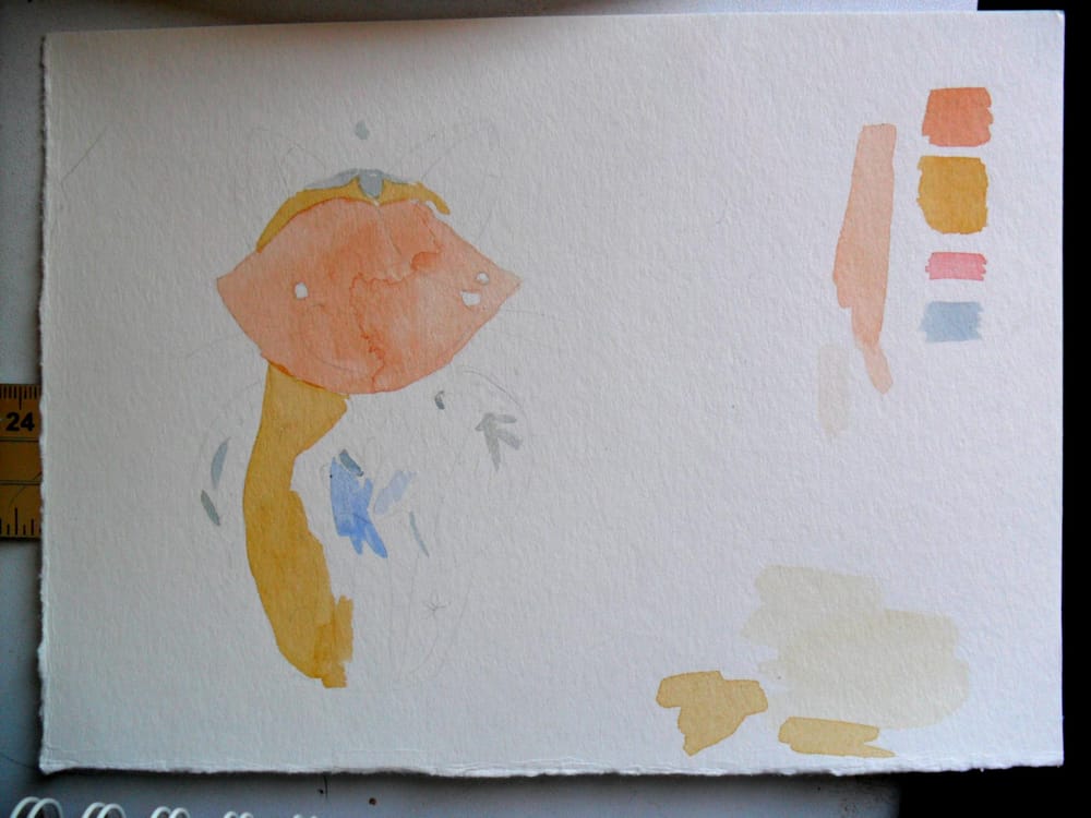 watercolor fox - image 1 - student project