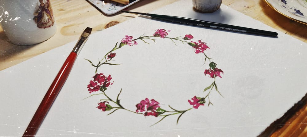 Couronne de fleurs facile, simple, rapide pour débutants - image 1 - student project